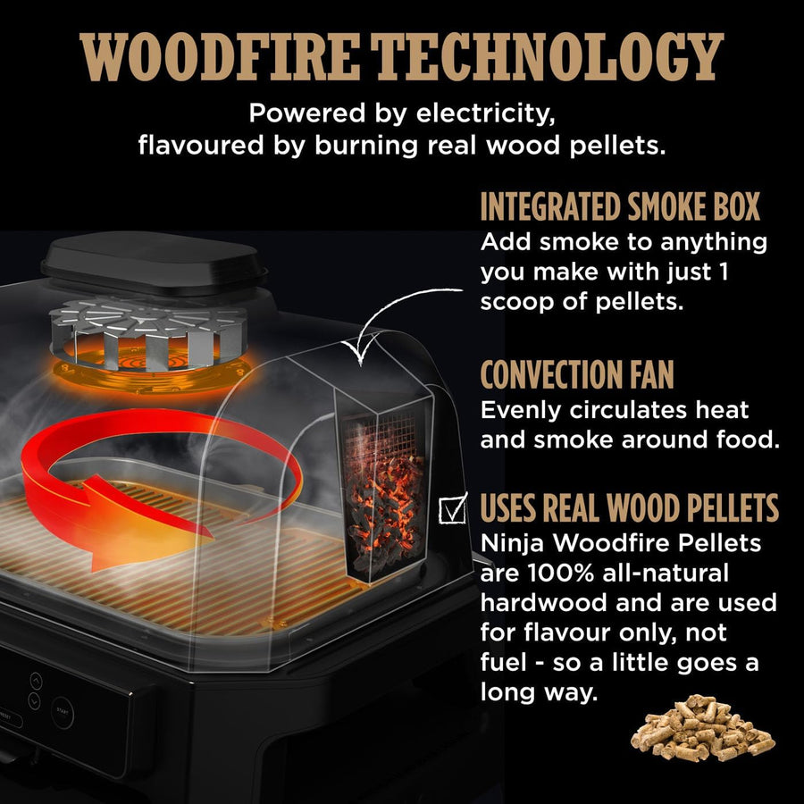 Ninja OG901UK Woodfire Pro Connect XL BBQ Grill & Smoker