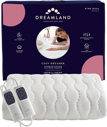 Dreamland 16999 King size cosy superior cotton mattress warmer