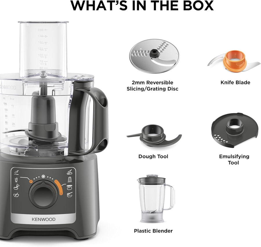 Kenwood MultiPro Compact FDP31.170GY Food Processor & Blender