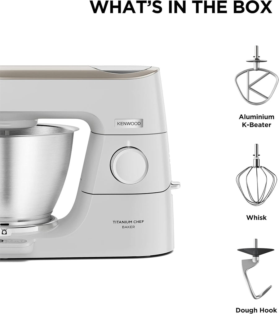 Kenwood KVC65.001WH 1200W Titanium Chef Baker Mixer - White