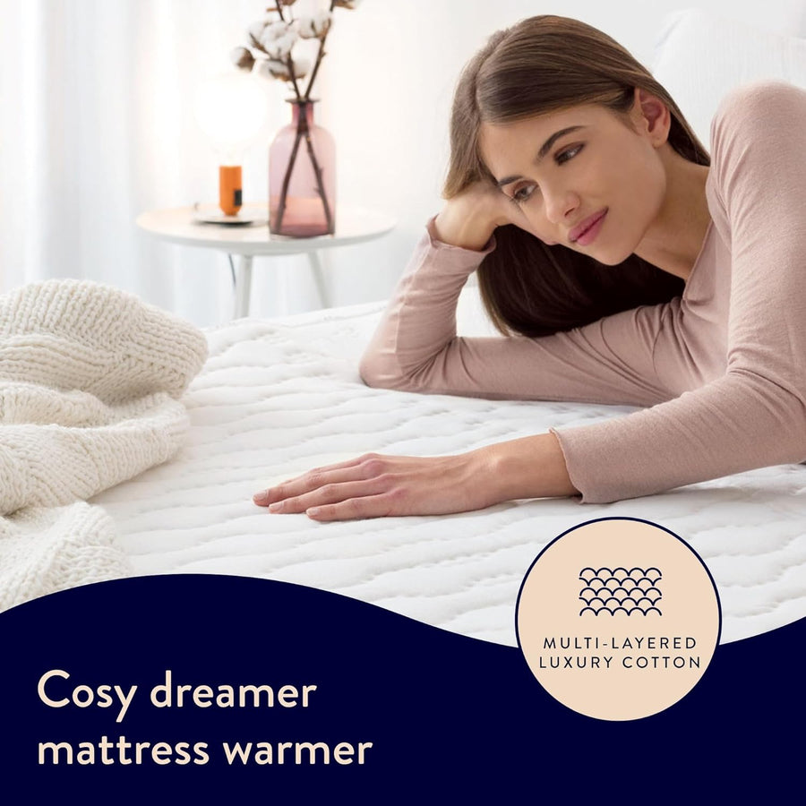 Dreamland 16999 King size cosy superior cotton mattress warmer