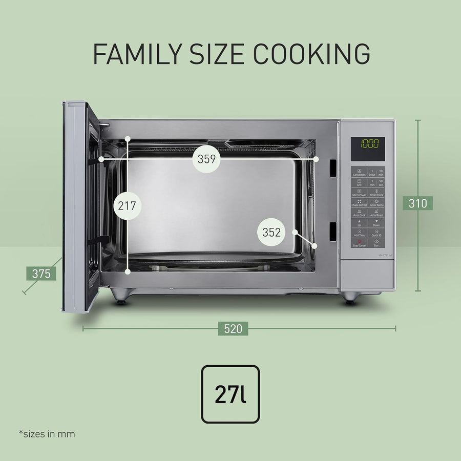 Panasonic NN-CT54JWBPQ 1000W 3-in-1 Combination Microwave Oven - White