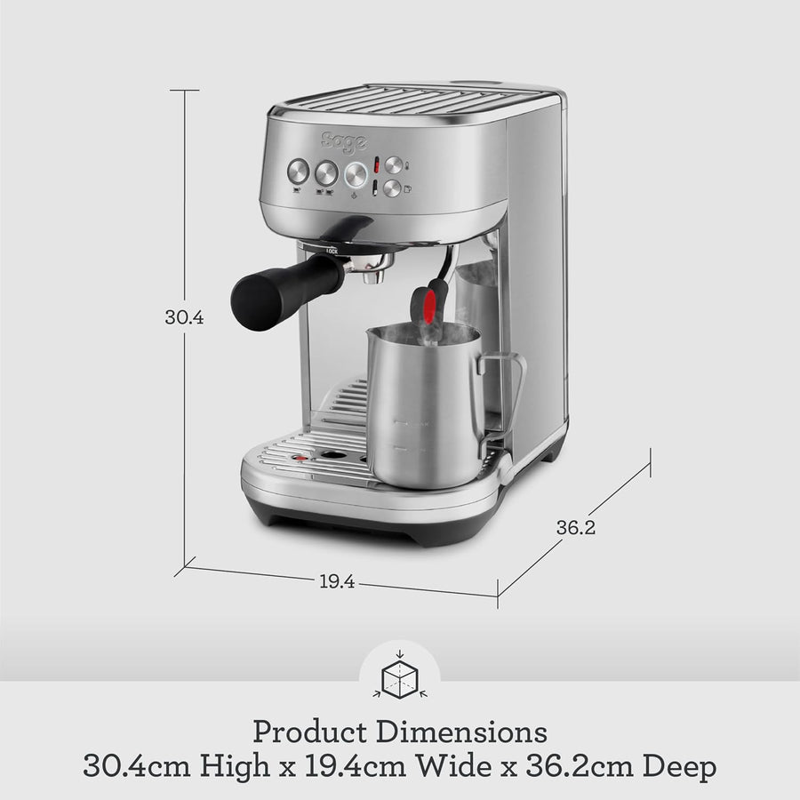 Sage SES500BSS4GUK1 Bambino Plus Espresso Coffee Machine - Stainless steel