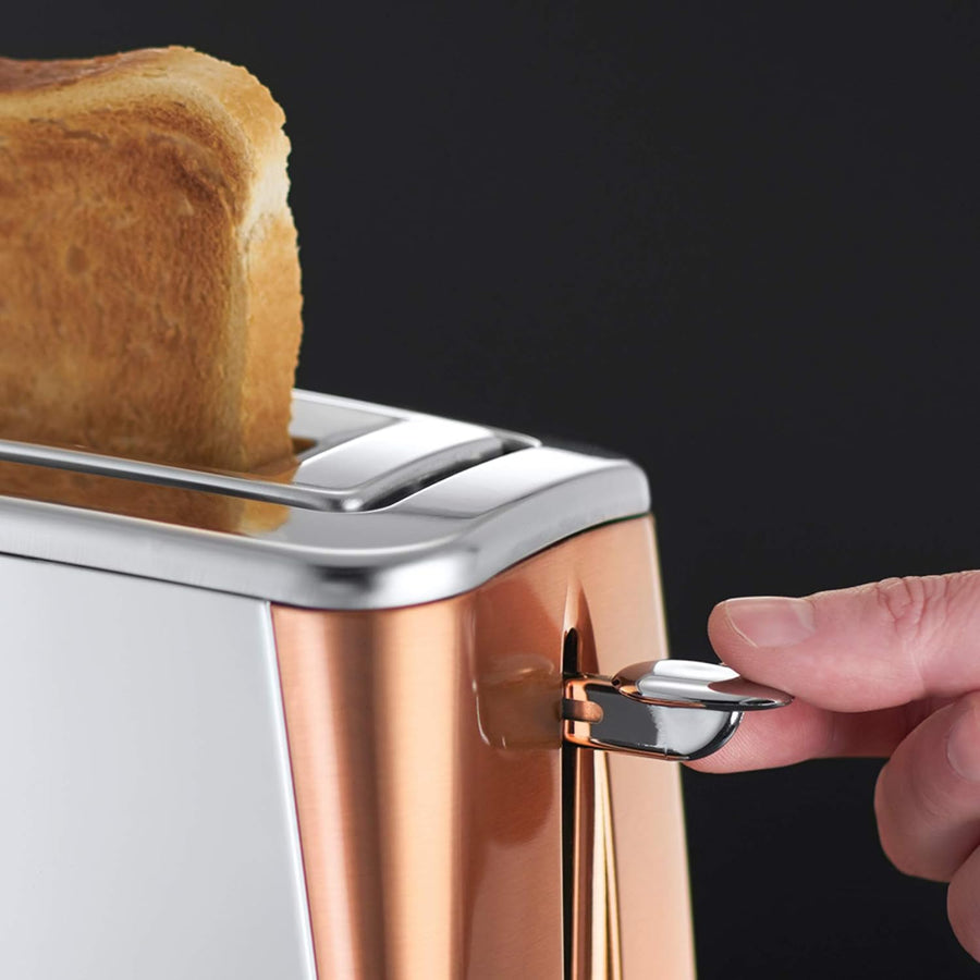 Russell Hobbs 24310 Luna Toaster 2 Slice Long Slot Copper
