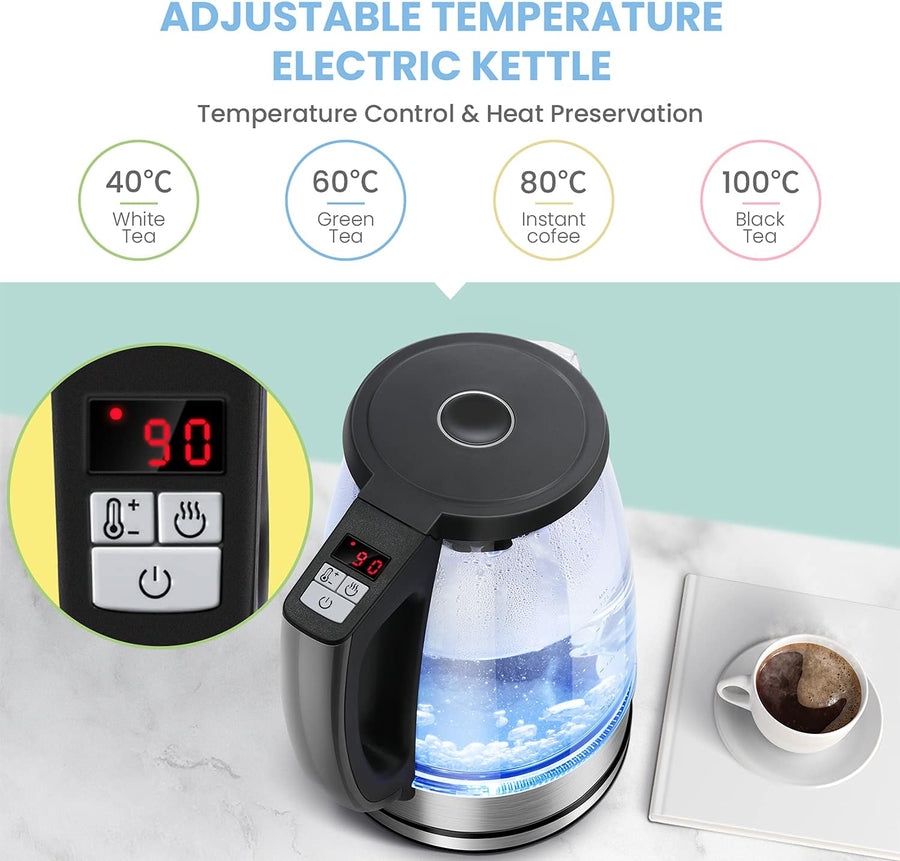 COMFMK-17G02C2-E5 1.7 Litre Digital Glass Kettle