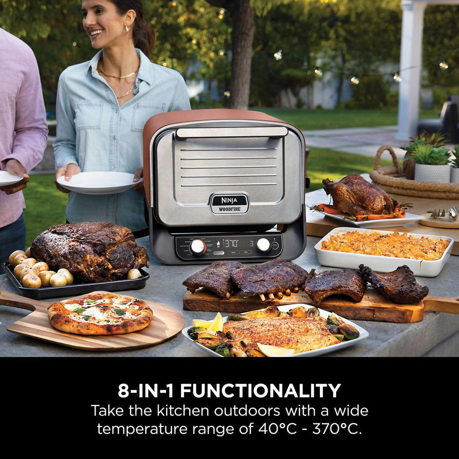 Ninja OO101UK Woodfire electric outdoor oven, Artisan Pizza maker and BBQ Smoker