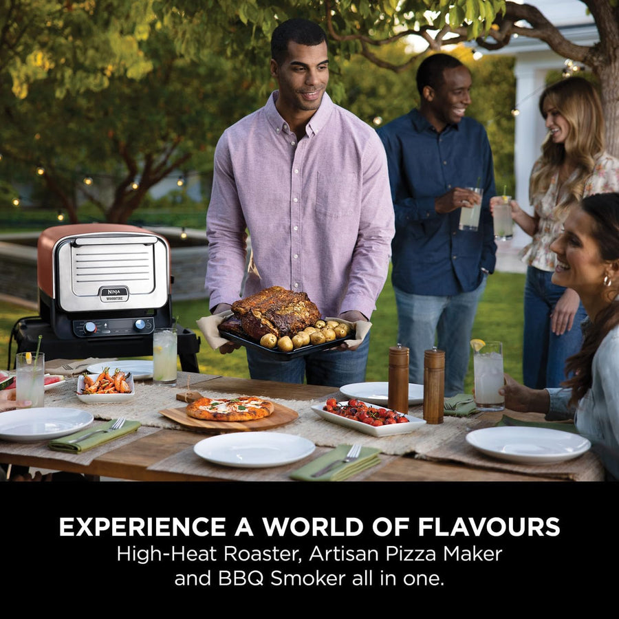 Ninja OO101UK Woodfire electric outdoor oven, Artisan Pizza maker and BBQ Smoker