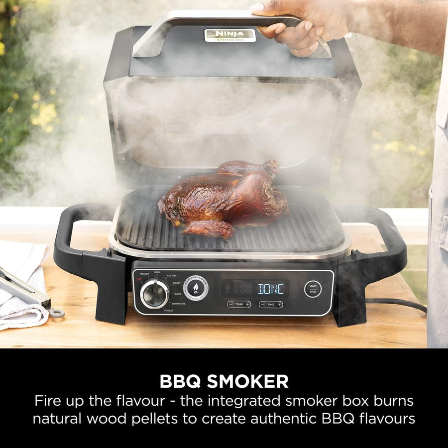 Ninja OG701UK Outdoor Woodfire Electric BBQ & Smoker