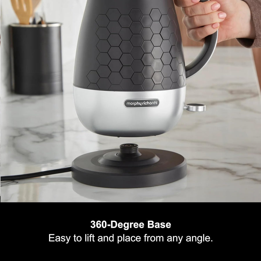 Morph Richards 103020 Cassini Jug Kettle - Black & Silver