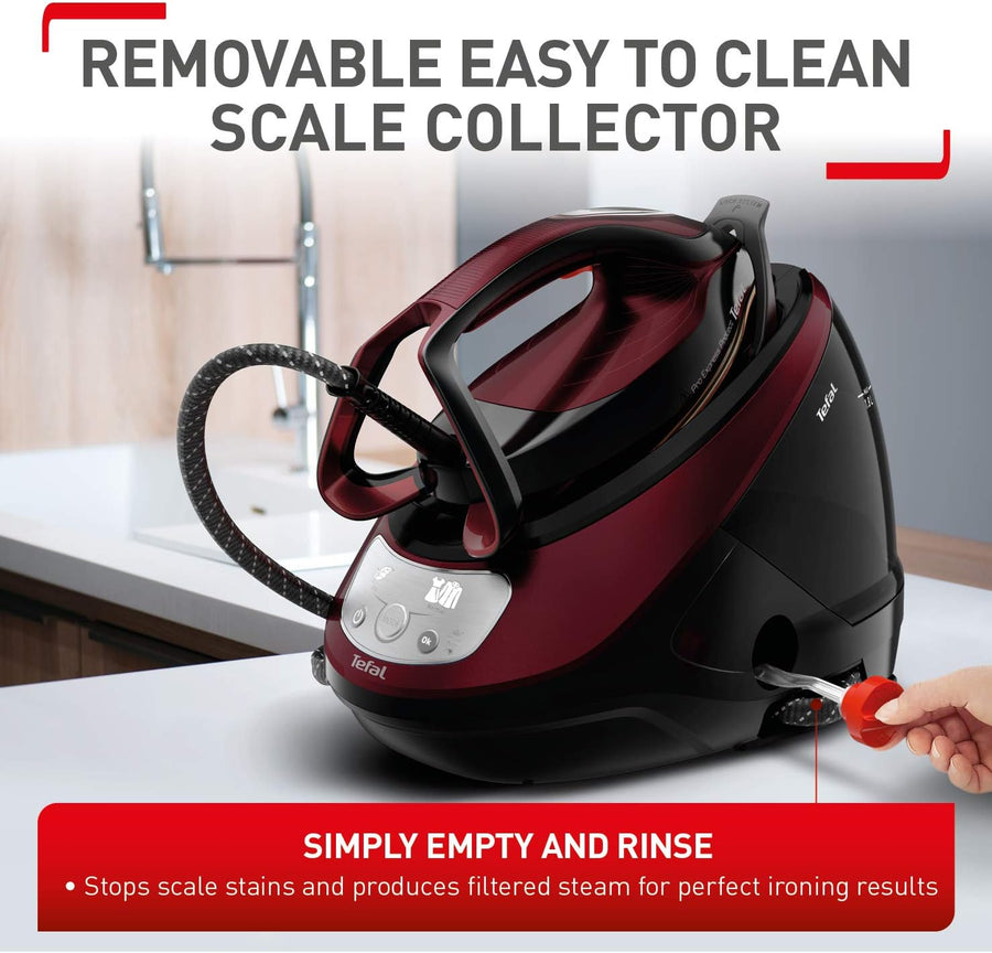 TEFAL Tefal Pro Express Protect GV9230 High Pressure Steam Generator Iron / Black & Burgundy