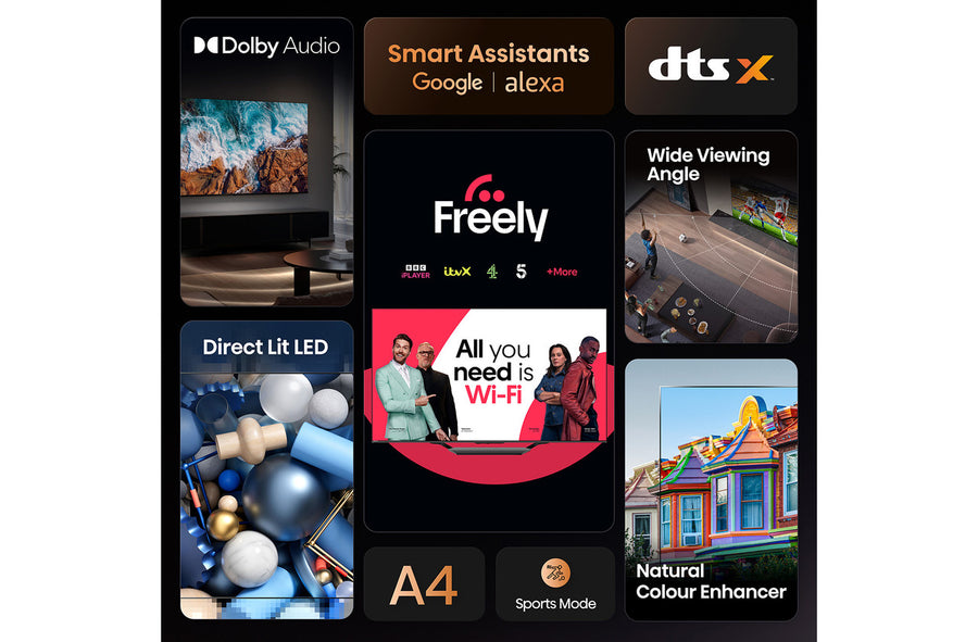 HISENSE 32A4QTUK LED HD Ready HDR Smart TV with Freely