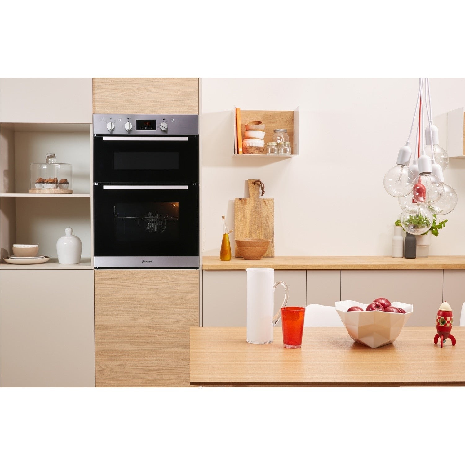 Indesit IDD6340IX BuiltIn Double Oven Stainless Steel Basil Knipe