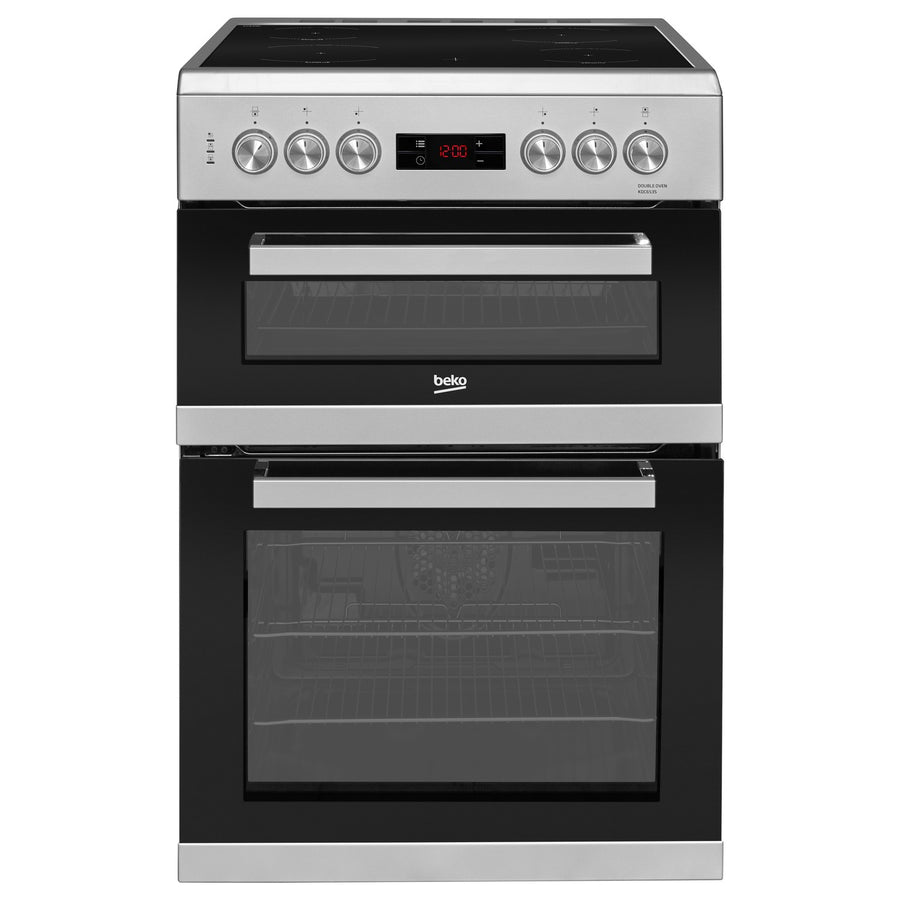 beko kdc653s 60cm electric cooker in silver 