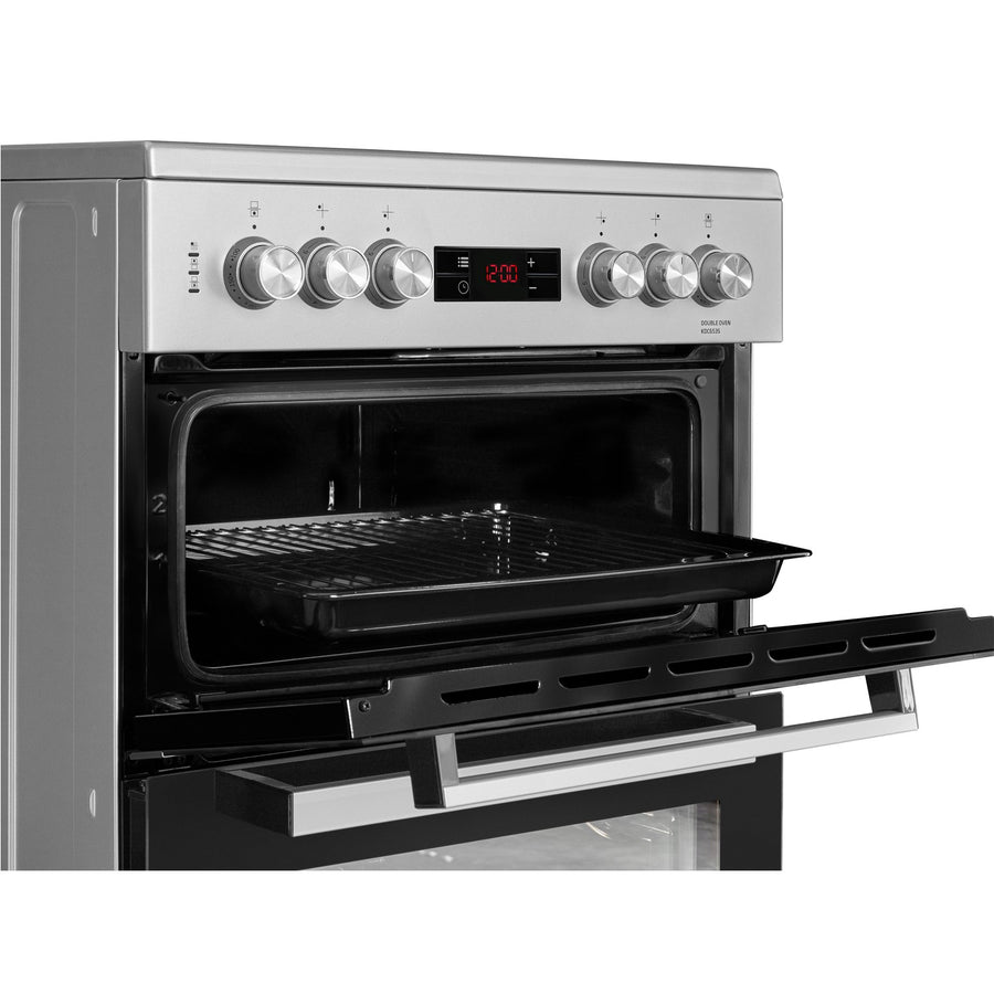 beko kdc653s 60cm electric cooker in silver 