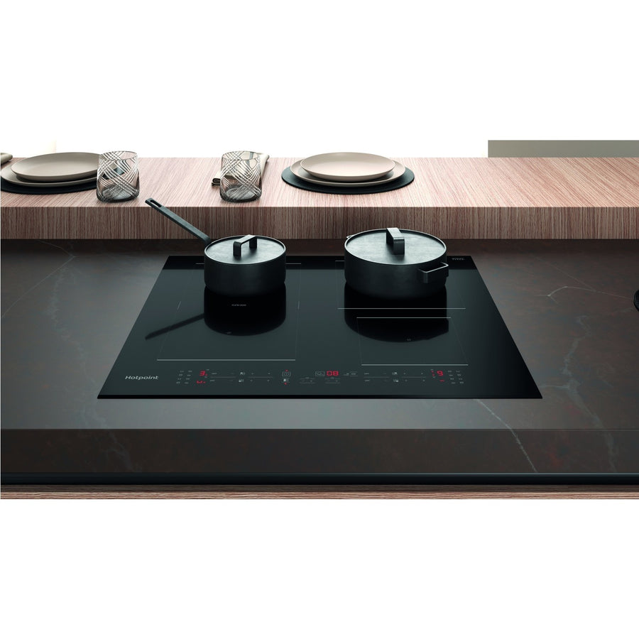 Hotpoint TB7960CBF 60cm 4 Zone Flexi Induction Hob - Black