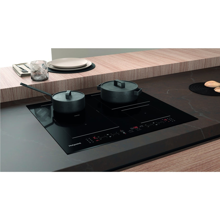 Hotpoint TB7960CBF 60cm 4 Zone Flexi Induction Hob - Black