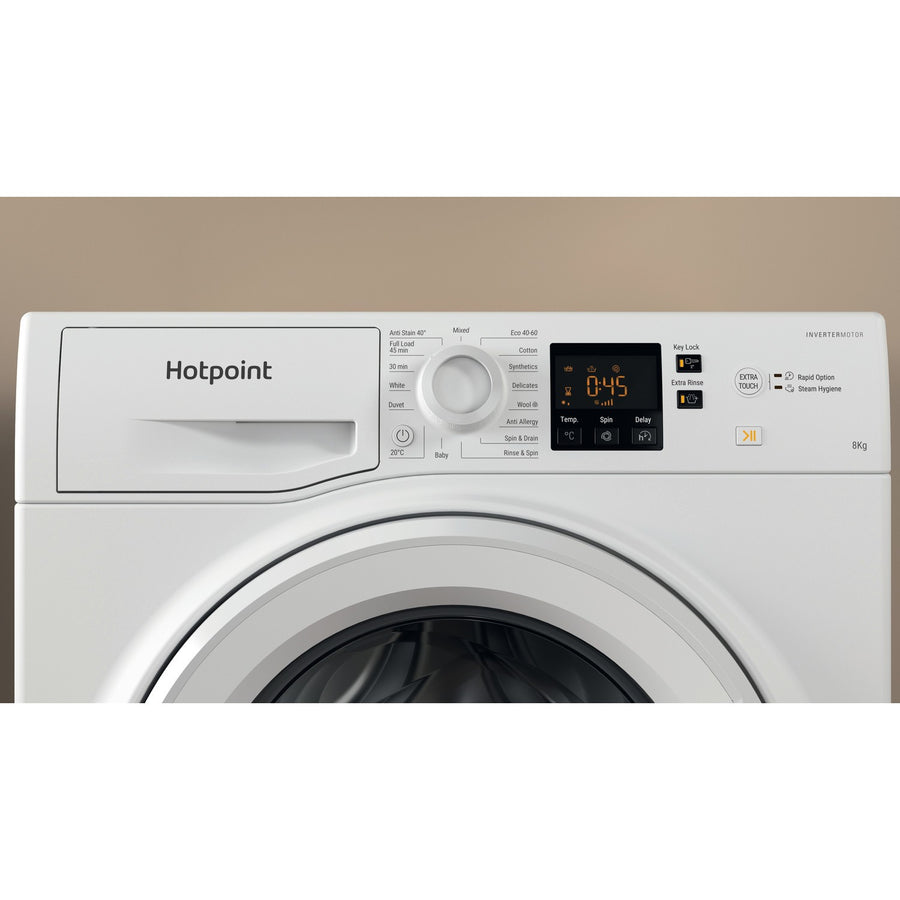 Hotpoint NSWM864CWUKN 8kg Washing Machine 1600rpm - [45 min quick cycle]