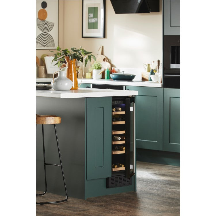 CDA CFWC304BL 30cm Undercounter Wine Cooler - Black