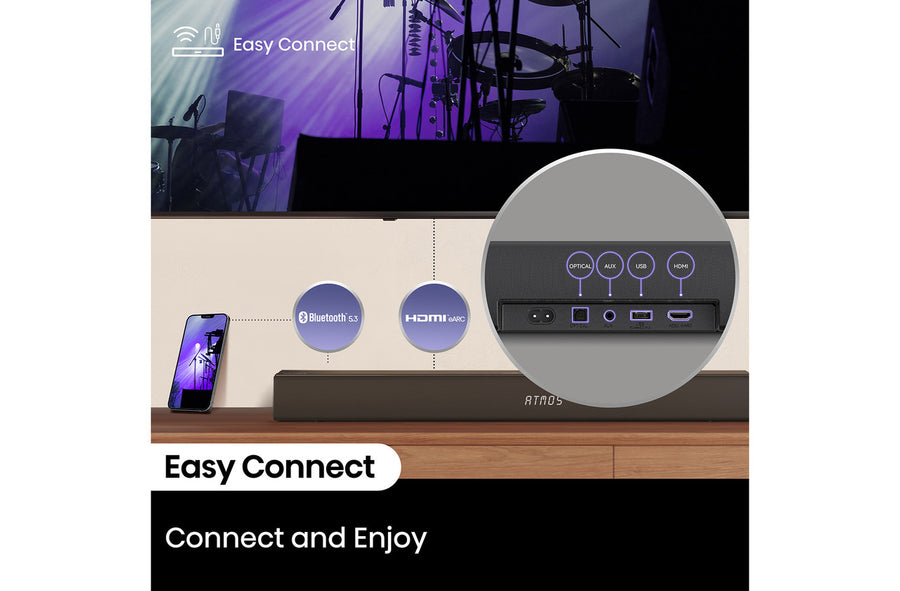 Hisense AX5100Q 5.1Ch Wireless Soundbar with Dolby Atmos