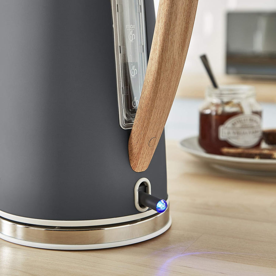 Swan SK14610GRYN Nordic Jug Kettle Wood Effect - Slate Grey