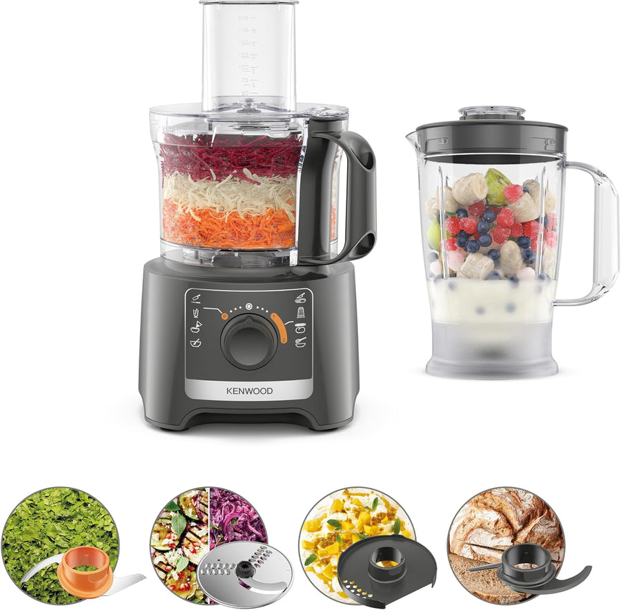 Kenwood MultiPro Compact FDP31.170GY Food Processor & Blender