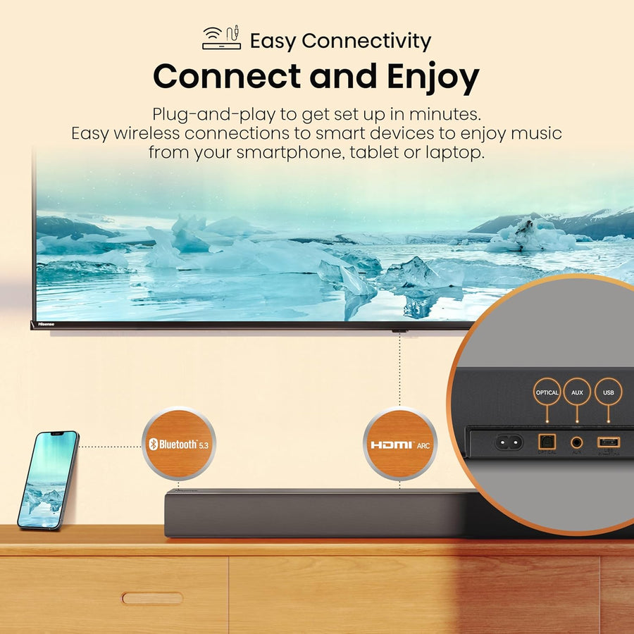 Hisense HS3100 3.1CH Soundbar with Wireless Subwoofer [£50 CASHBACK]