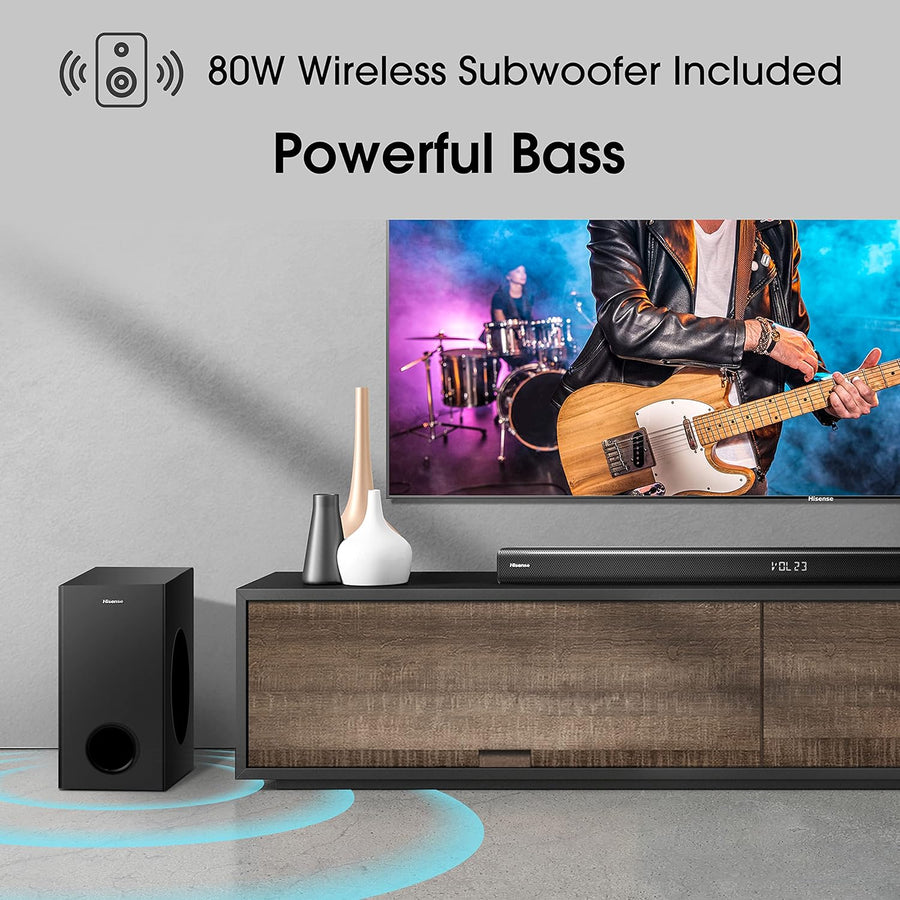 Hisense HS218 2.1 CH Sound Bar with Wireless Subwoofer