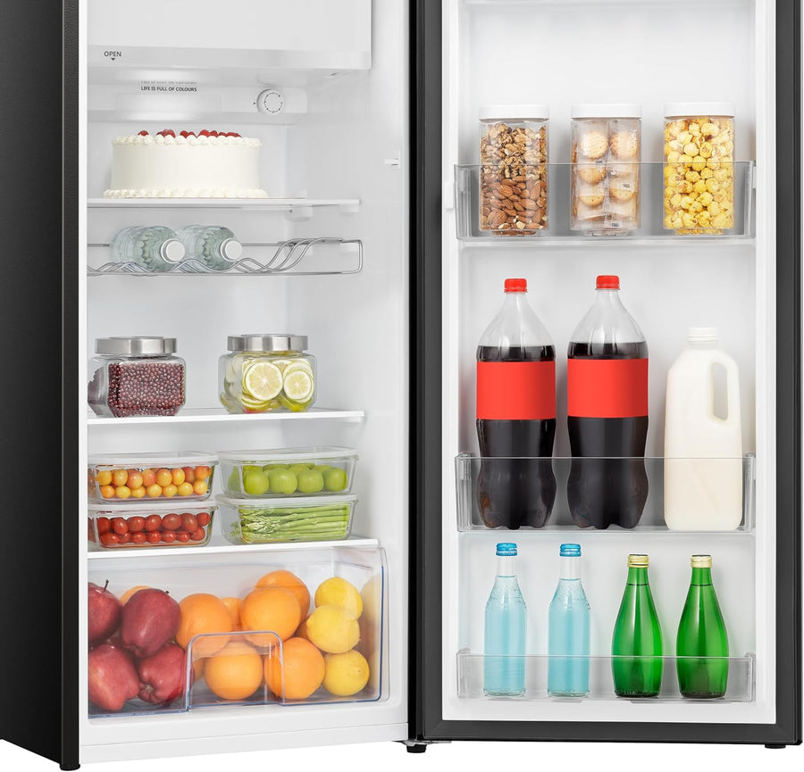 Hisense RR220D4BBE Fridge With Freezer Box - Black