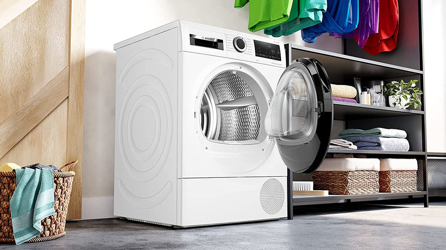 Bosch Series 6 WQG24509GB 9Kg Heat Pump Tumble Dryer - White [Free 5-year parts & labour guarantee]