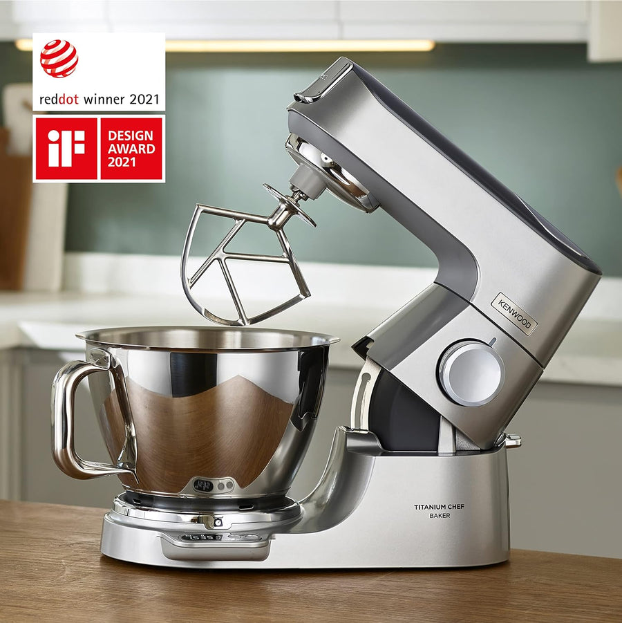 Kenwood KVL85.004SI 1200W Titanium Chef Baker XL Stand Mixer, Silver