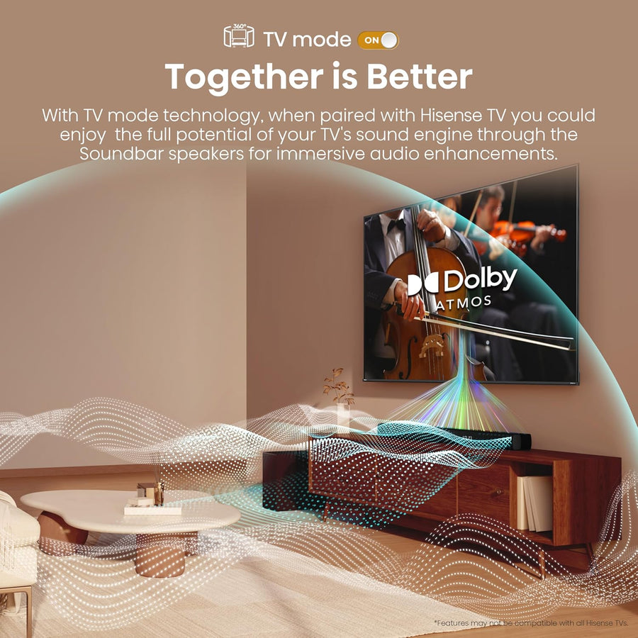Hisense HS3100 3.1CH Soundbar with Wireless Subwoofer [£50 CASHBACK]