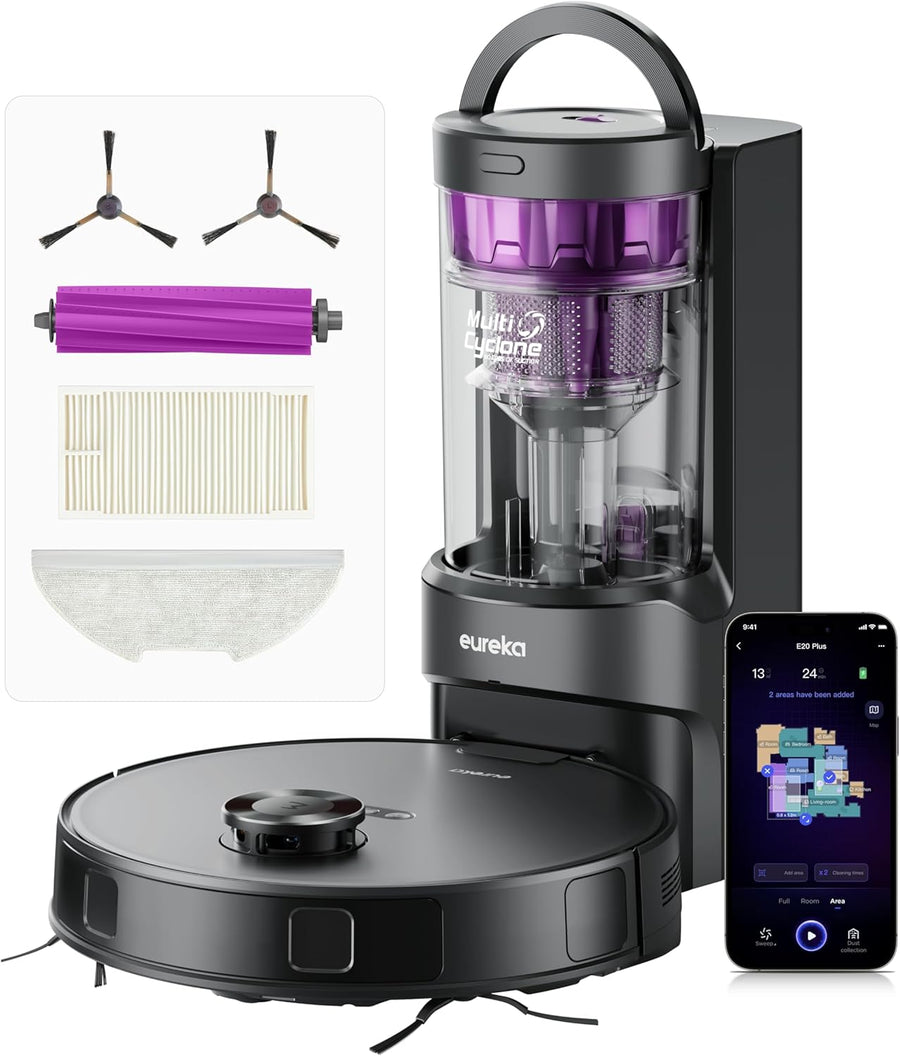 Eureka E20 NERE20PLUSBK Robotic Vacuum Cleaner - Graphite/Purple