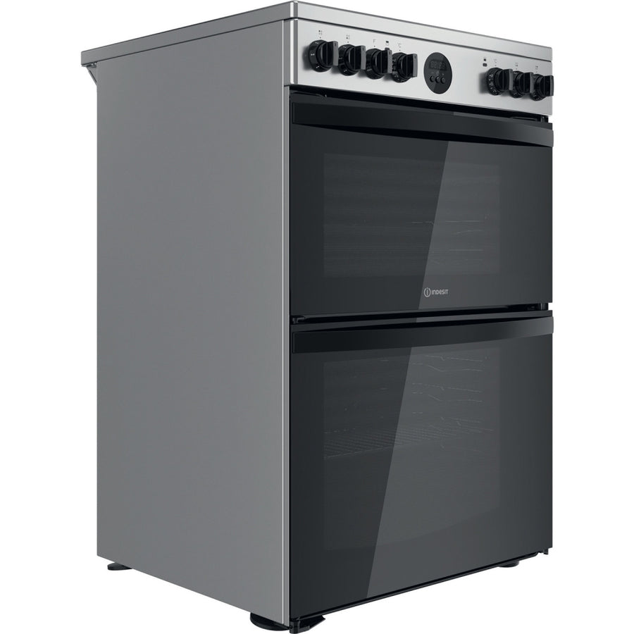 Indesit ID67V9HCX 60cm Electric Ceramic Cooker - Silver