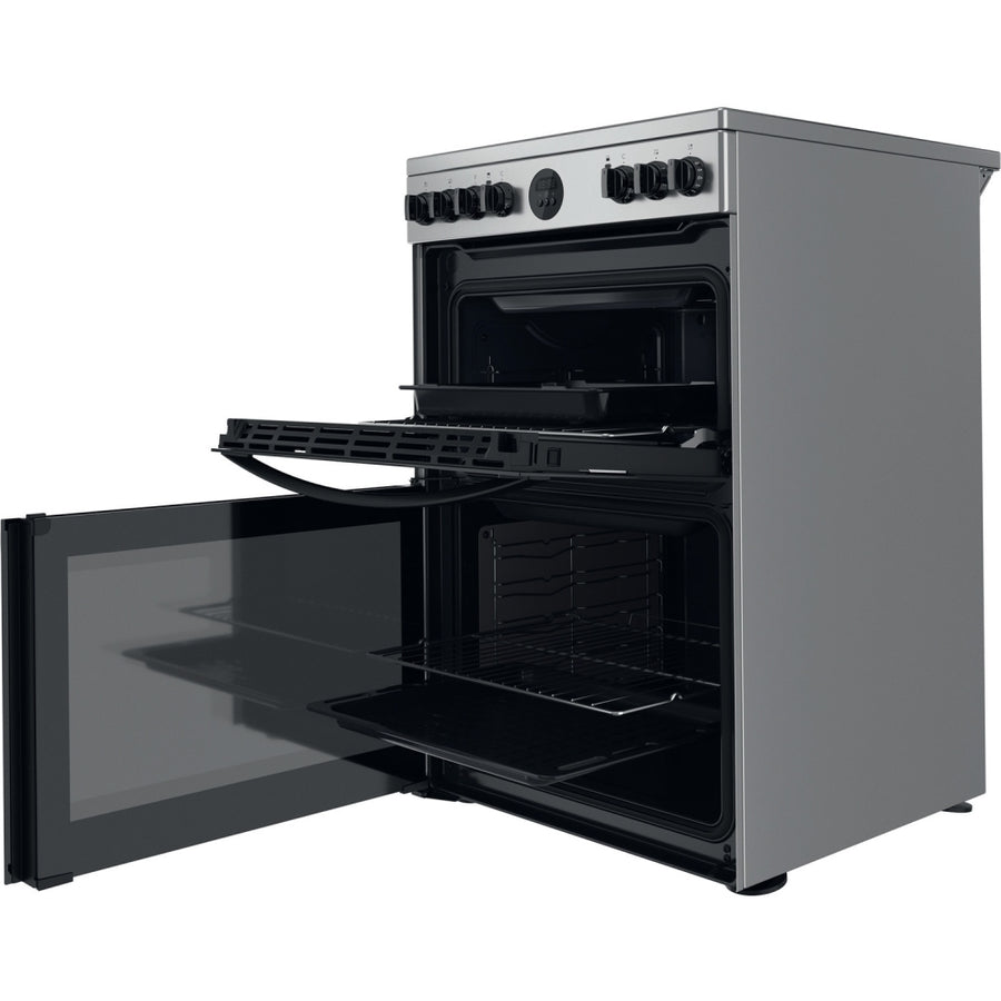 Indesit ID67V9HCX 60cm Electric Ceramic Cooker - Silver
