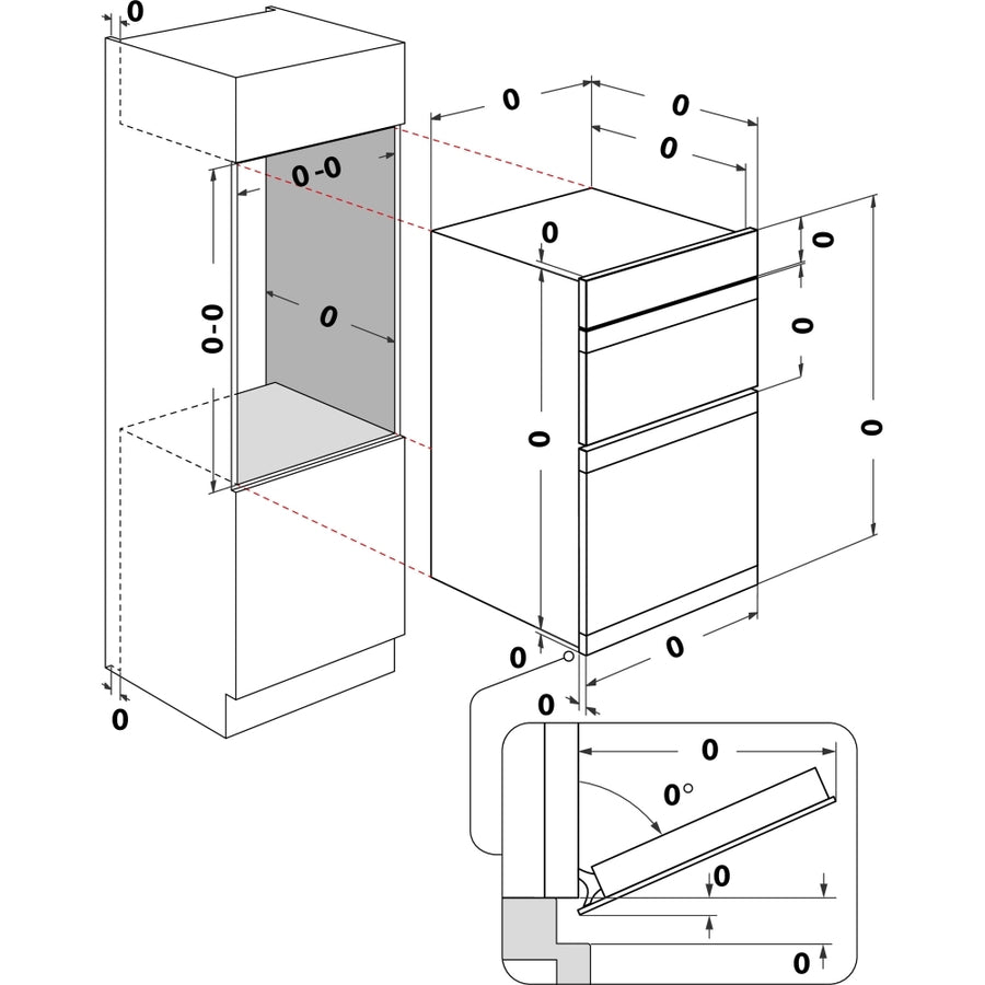 Hotpoint DIH 82G B Built-in Double Oven - Black