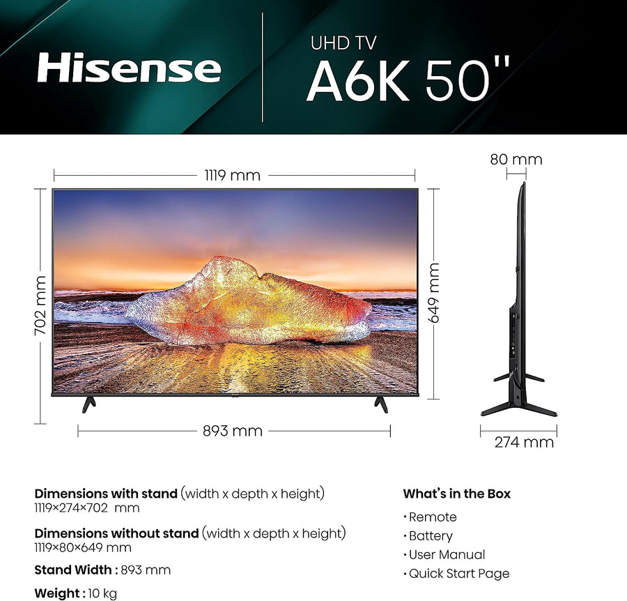 HISENSE 50A6KTUK 50