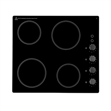 SIA CERH62BL 60cm ceramic hob with knobs