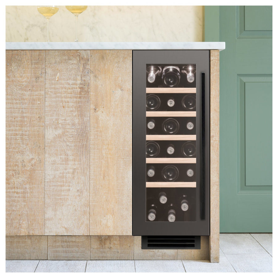 Caple WI3125GM 30cm Undercounter Single Zone Gun Metal Wine Cooler