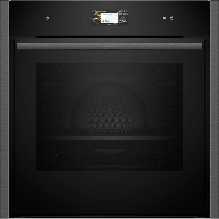 Neff N90 B64VS71G0B Hide&Slide® Built-in Oven With Vario Steam - Graphite Grey