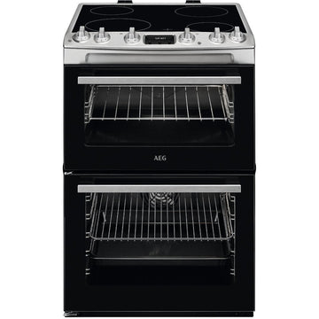AEG CCX6540ACM 5000 Series SurroundCook 60cm Electric Cooker with Ceramic Hob - Stainless Steel