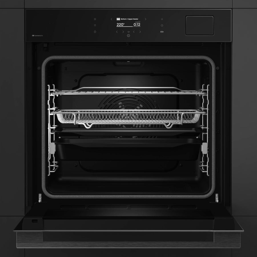 Hisense BAS6PH8BUKWF Hi8 Blackline Built-In Smart Steam Electric Single Oven - Black