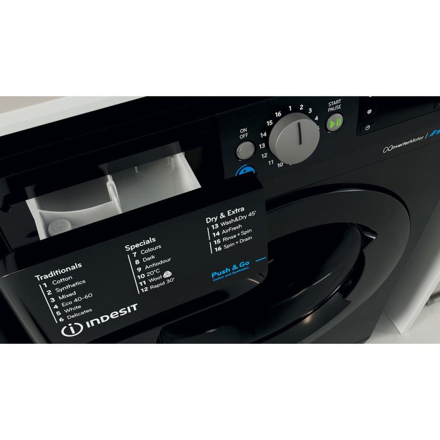 Indesit BDE86436XBUKN 8kg/6kg 1400rpm Washer dryer - Black