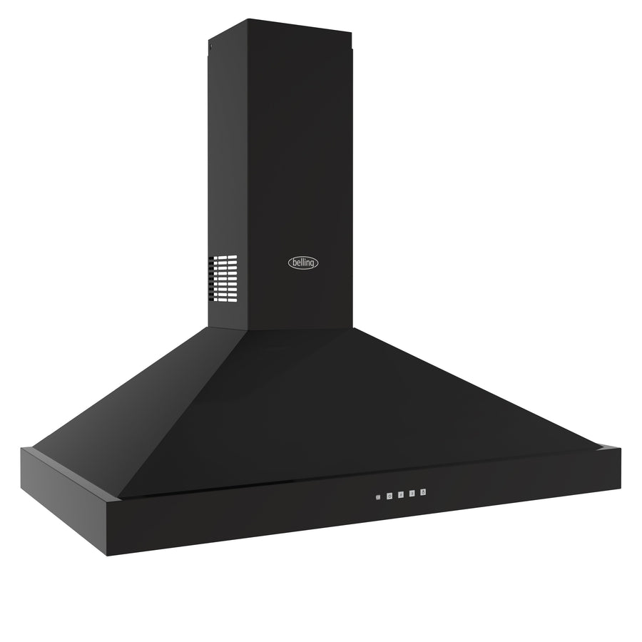 Belling FH110CHIMBL 110 Traditional Chimney Hood - Black