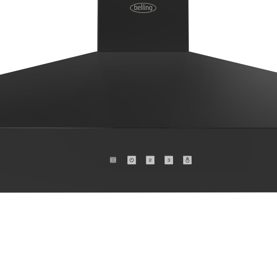 Belling FH110CHIMBL 110 Traditional Chimney Hood - Black
