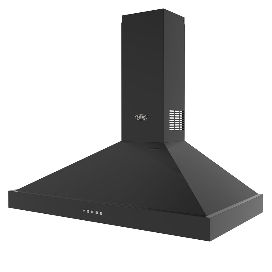 Belling FH110CHIMBL 110 Traditional Chimney Hood - Black