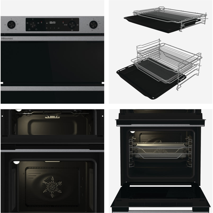 Hisense BID914221CX Hi6 Built-in Double Oven - Stainless steel