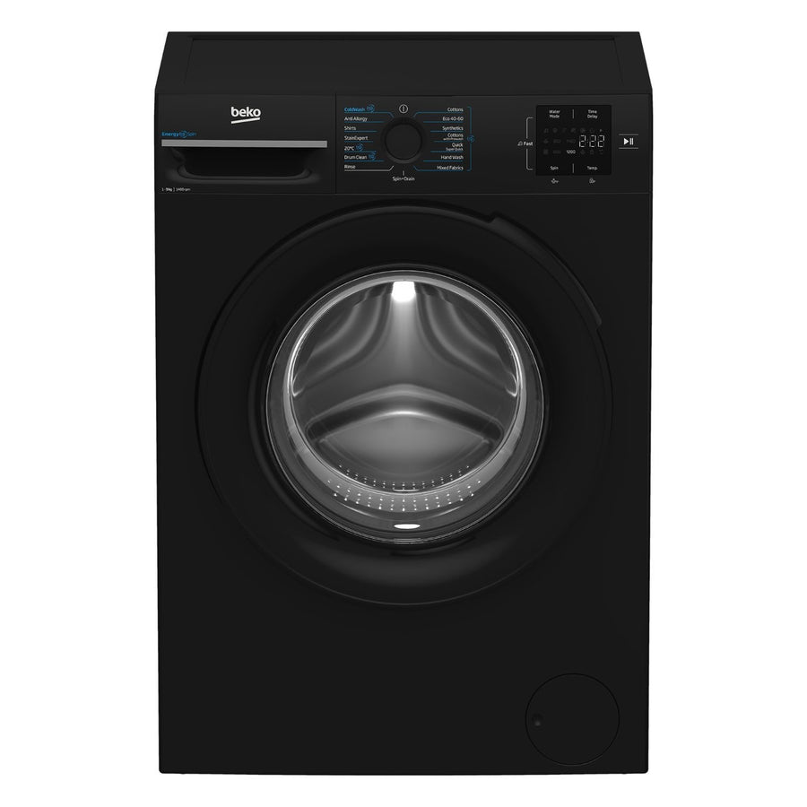 Beko BM3WT3941B 9kg EnergySpin 1400rpm Washing Machine - Black