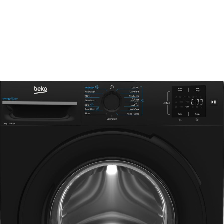 Beko BM3WT3941B 9kg EnergySpin 1400rpm Washing Machine - Black