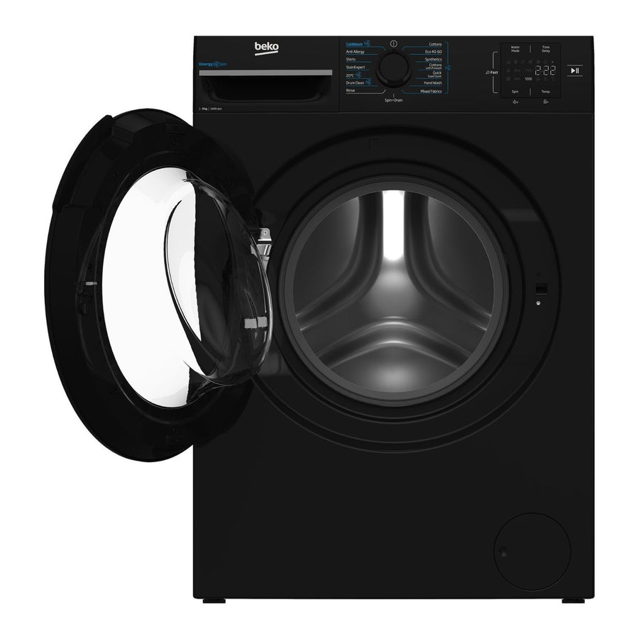 Beko BM3WT3941B 9kg EnergySpin 1400rpm Washing Machine - Black