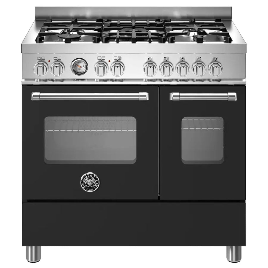 Bertazzoni MAS95C2ENEC 90cm Twin Cavity Dual Fuel Range Cooker - Matt Black